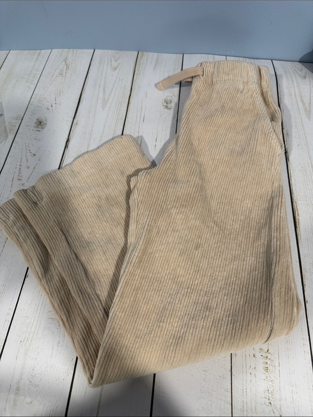 Zara Cream Corduroy Pull-On Girls Kids Pants